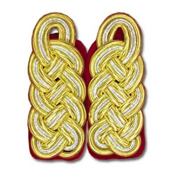 Shoulder Boards, General- Army Red underlay